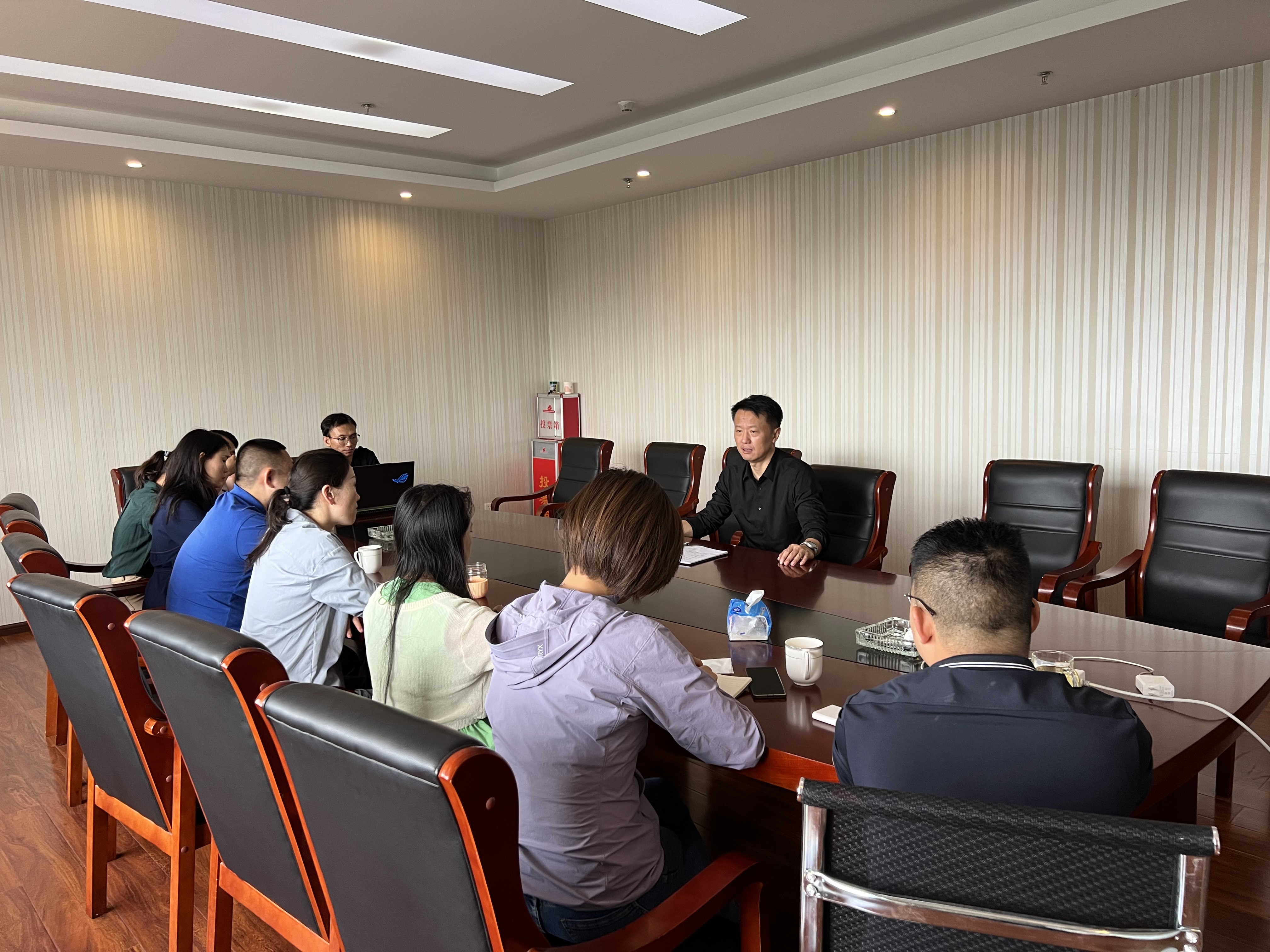 胡亞?wèn)|、楊劍波到民澤公司檢查指導(dǎo)